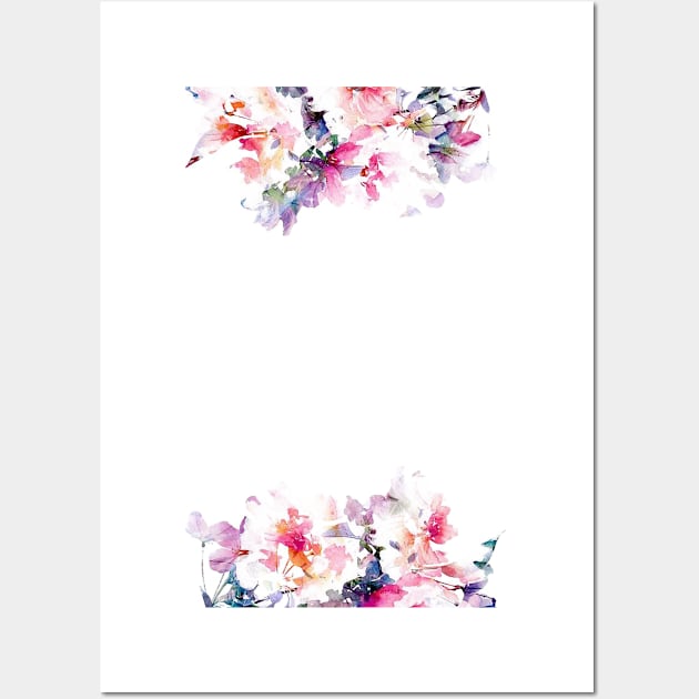 Iphone 5S Flower Paper  Flowers Border Pink White Background Wall Art by nashelroy4145